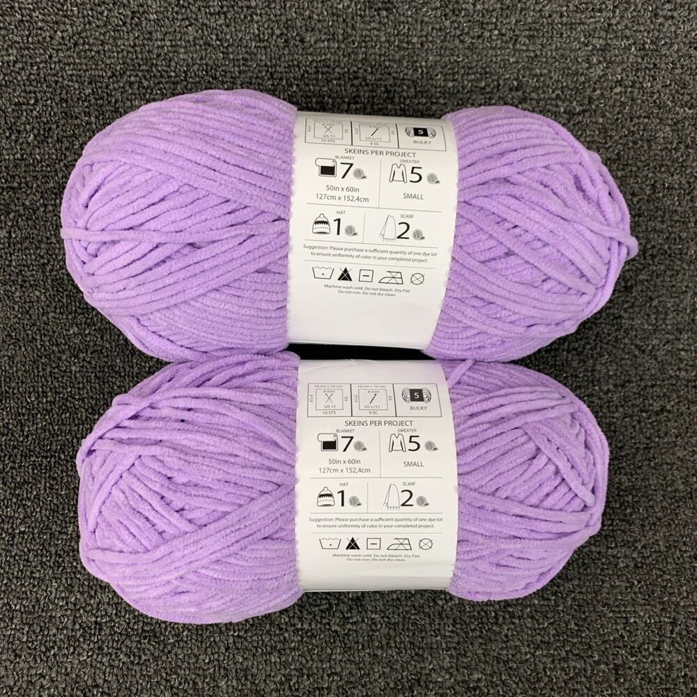 Lot Of 2 Big Twist Posh Ube Milk Tea Yarn 233Yd 7.05oz Ea Brand New Discontinued - Picture 3 of 6